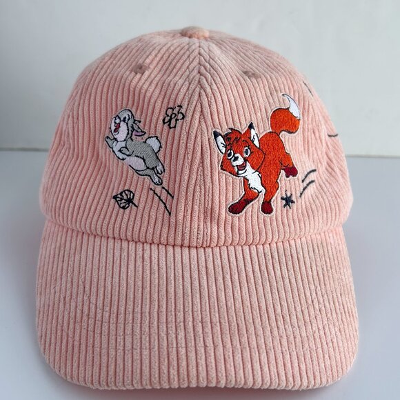 2023 Disney Parks Peach Corduroy Hat/Cap with Disney "CRITTERS" - Picture 2 of 6